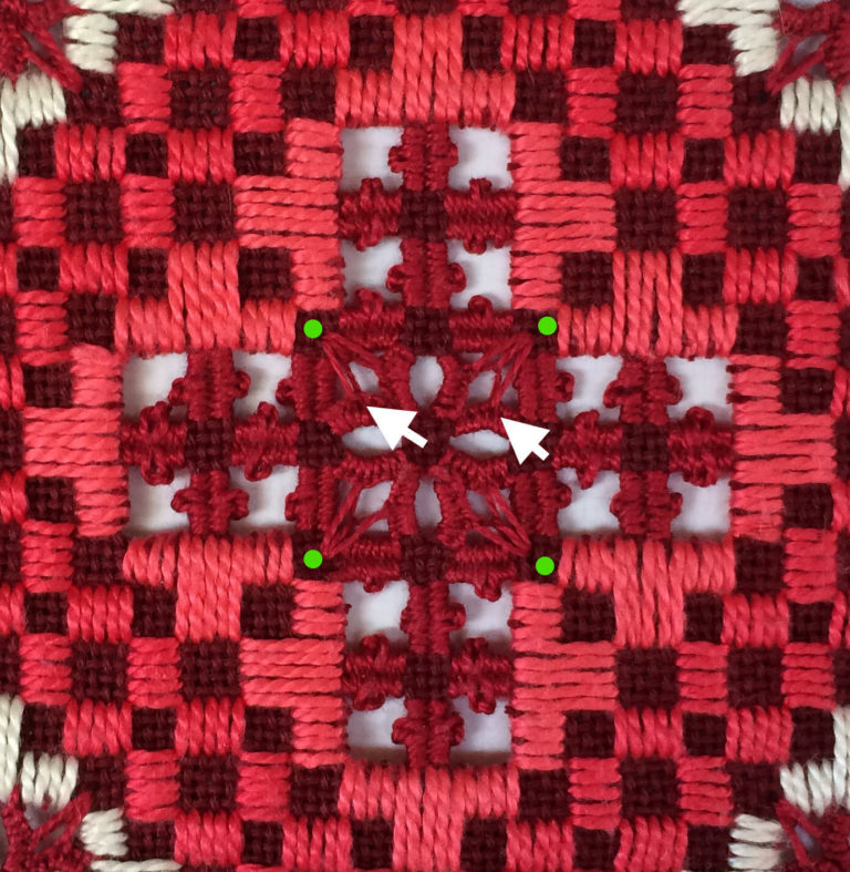 Rosette (Struvor) stitch Noelle Frances Designs