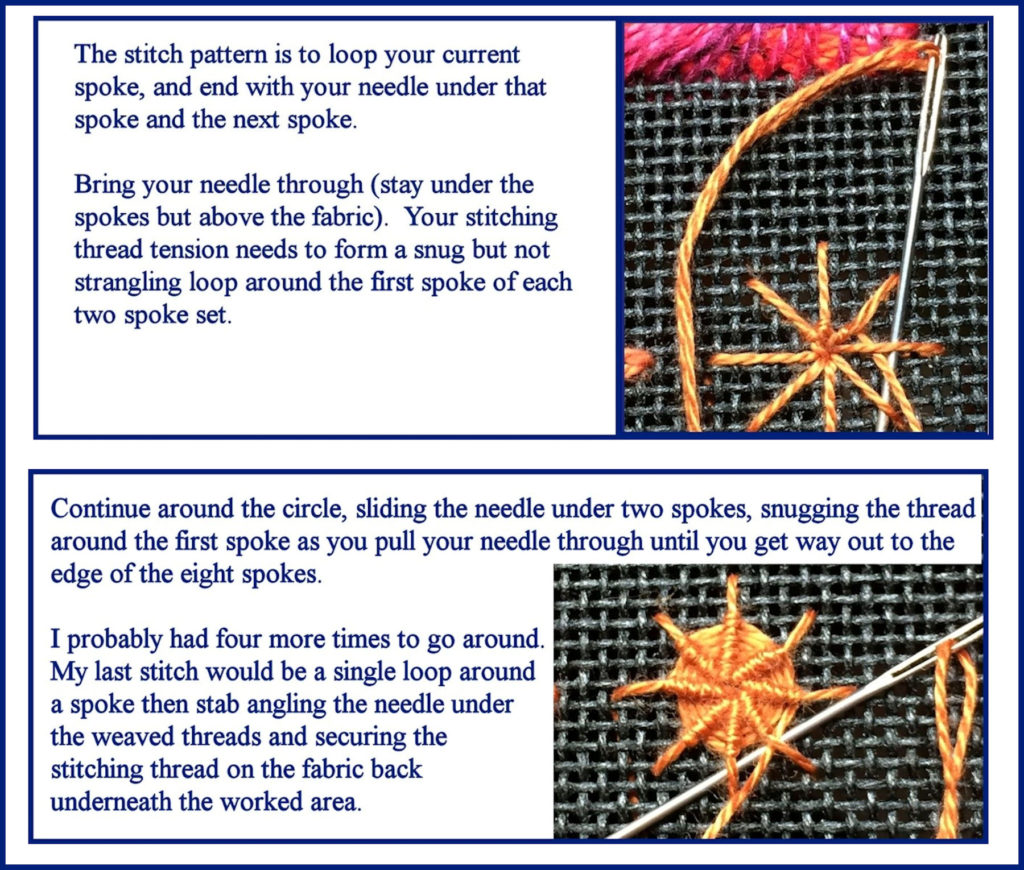General steps for ribbed spider webs